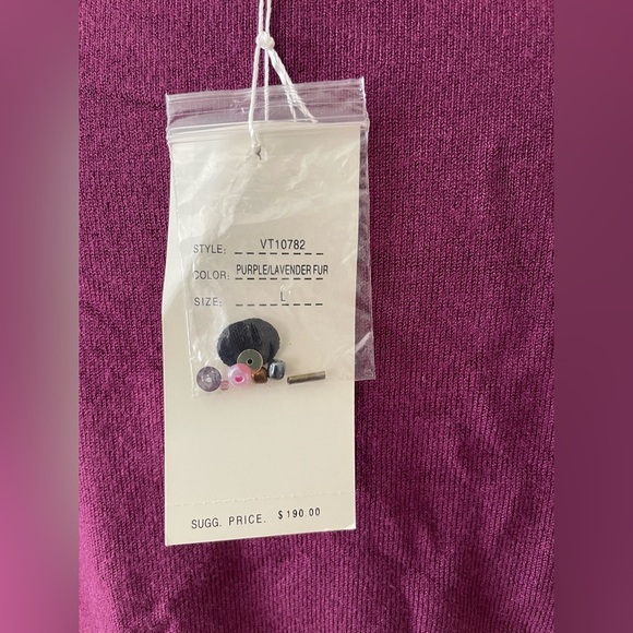 Vertigo Paris Long Sleeve  purple/Lavender fur Size Large - Picture 6 of 8